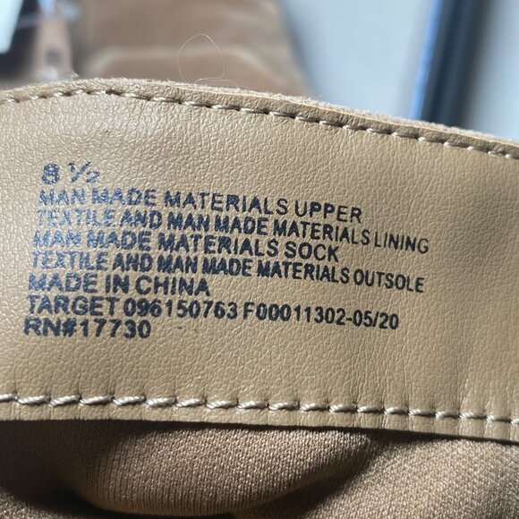 Womens Tan Faux Suede Knee-High Slouch Boots Block Heel Side Zip Boho Western - Picture 7 of 7